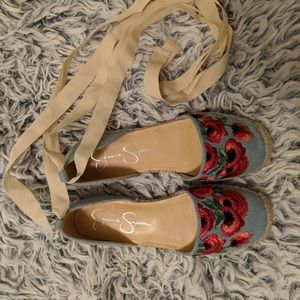 Floral Embroidered espadrilles